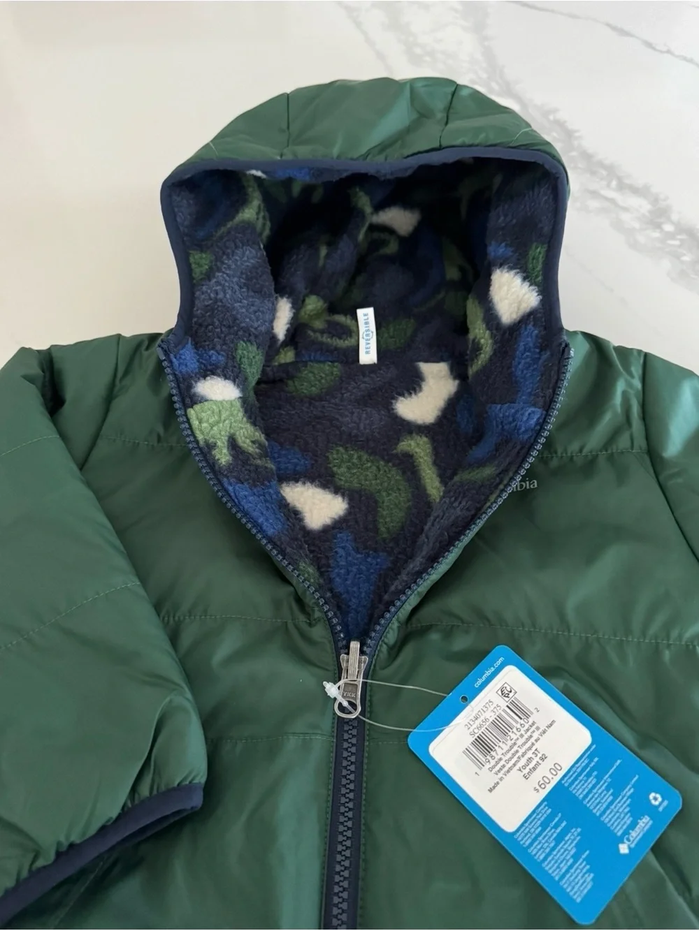 Columbia Kids Reversible Dinosaur Double Trouble Jacket Boys’ Size 3T NEW